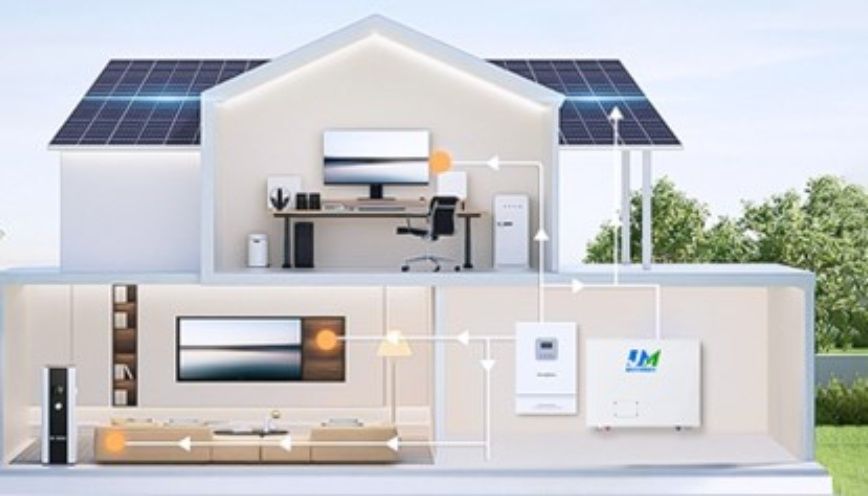Solar battery storage system for home
